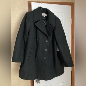 Woman Within Black Peacoat